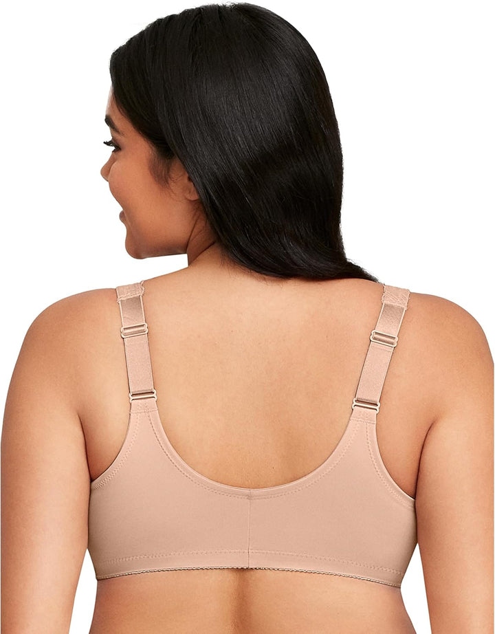 Glamorise Damen-BH in Übergrösse, Wonderwire, Spitze, Frontverschluss mit Bügel #9245 65B Haut, 65B