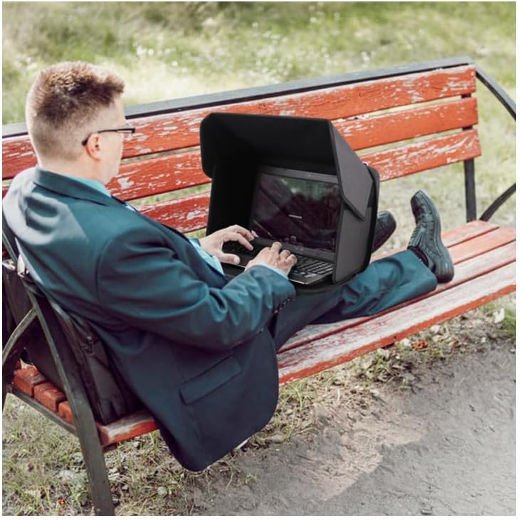 Faltbarer tragbarer Outdoor-Laptop-Sonnenschutz, Privatsphäre, Notebook-Schutzhülle, 30,5–40,6 cm (1