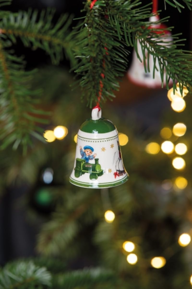 Villeroy & Boch - My Christmas Tree, Glocke Spielzeug, 5,5 x 5,5 x 6,5cm, Porzellan, grün, 14-8622-6