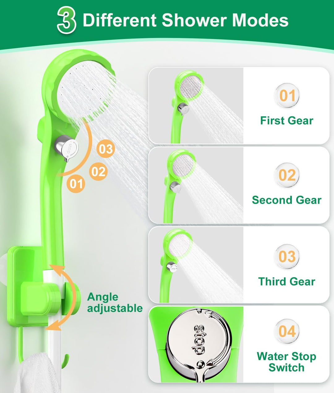 WADEO Tragbare Campingdusche Akku mit Pumpe, Camping Dusche mit wiederaufladbarem Akku [6000-8000mAh