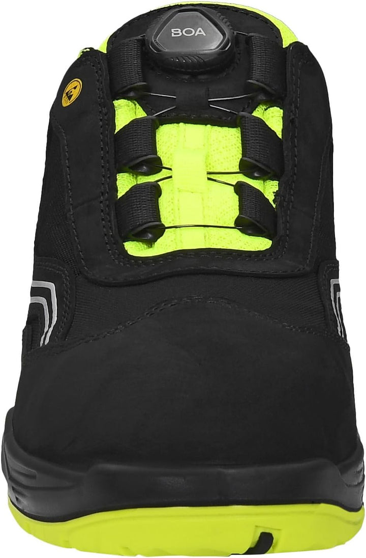 ELTEN Sicherheitsschuhe AMBITION BOA Low ESD S2, Damen und Herren, Leder/Textil, Stahlkappe, leicht,