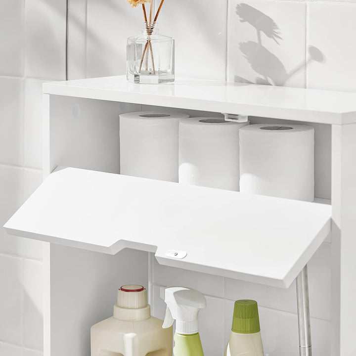 SoBuy BZR48-W Nischenregal Nischenschrank schmales Regal Badezimmerschrank Badschrank mit 1 offener