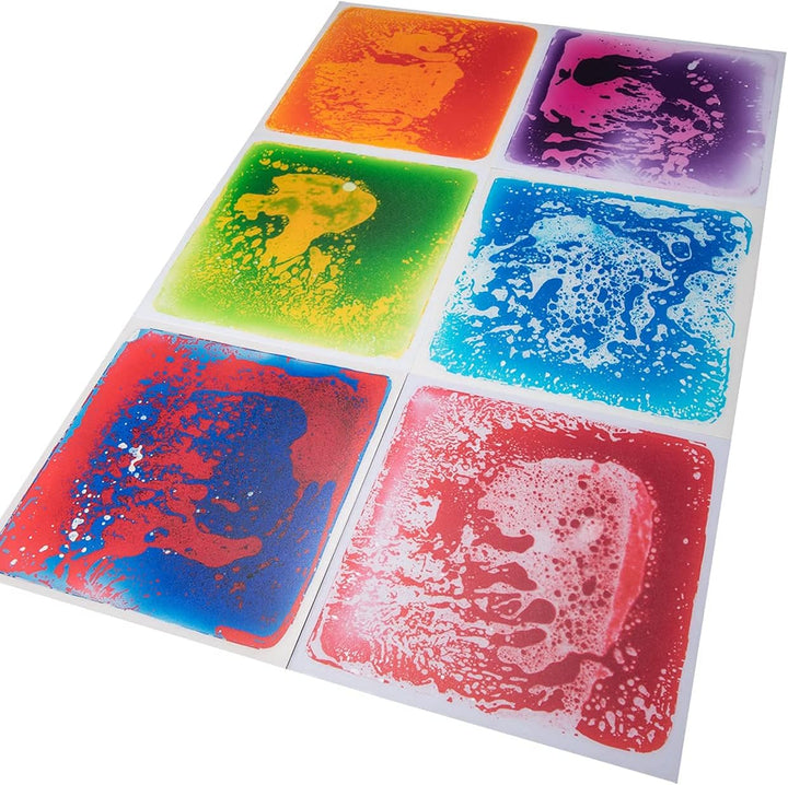 Art3d 6er-Pack Sensory Room Tile Mehrfarbige Trainingsmatte Flüssigkeitsumhüllte Bodenspielmatte Kid