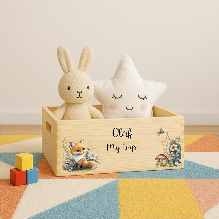Creative Deco Personalisierte Geschenke Baby Holzkiste Spielzeugkiste mit | Wunschnamen | Spielzeug