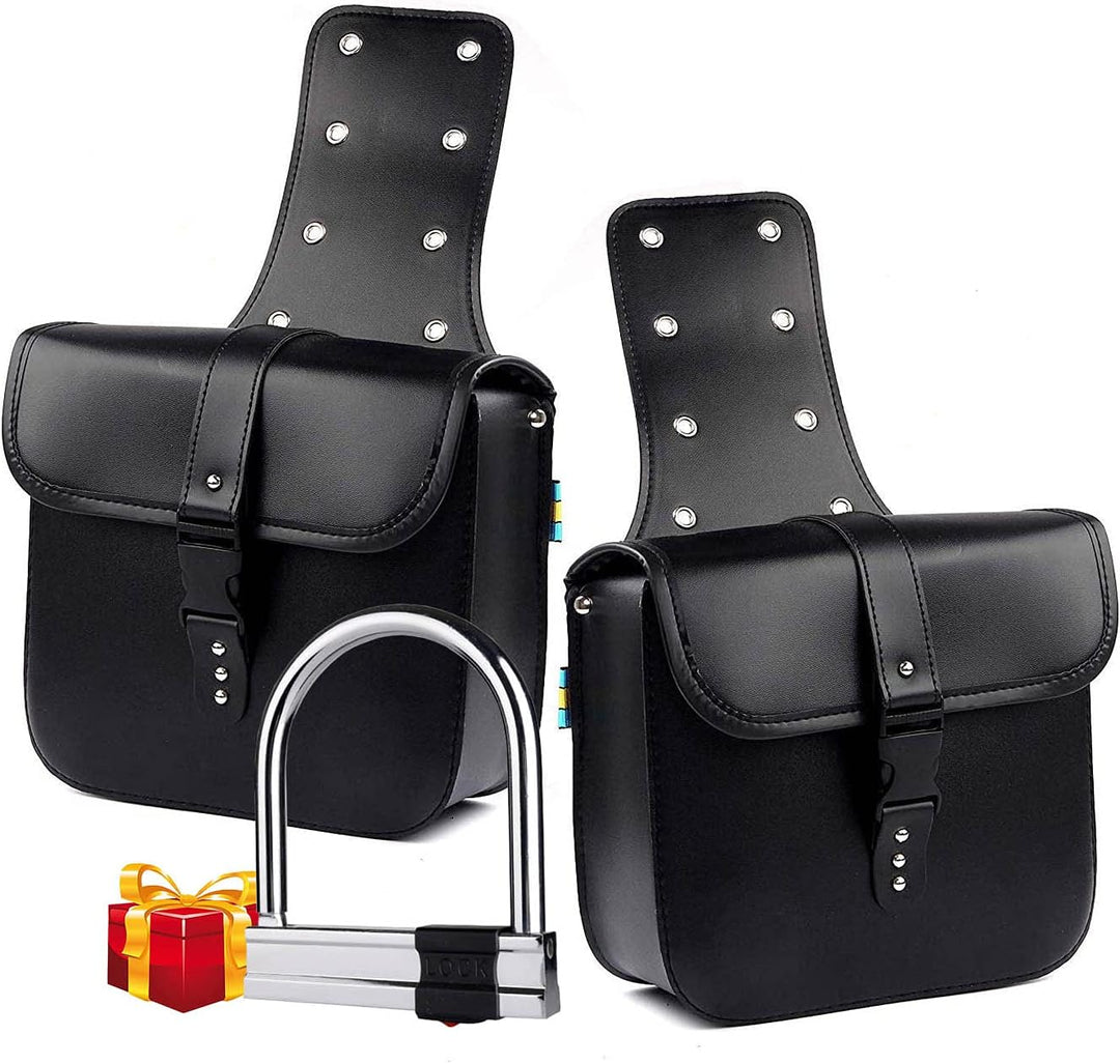 1 Paar Motorrad Satteltaschen Leder PU Wasserdichte abnehmba Werkzeugkasten Tankrucksack Motorrad Ma