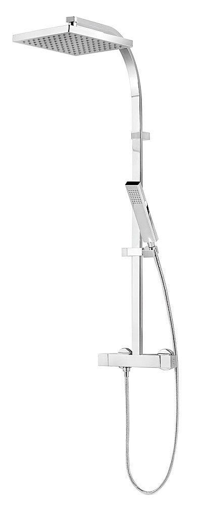 Schulte DuschMaster Rain D9635 Aufputz Brauseset mit Kopfbrause und Thermostatarmatur