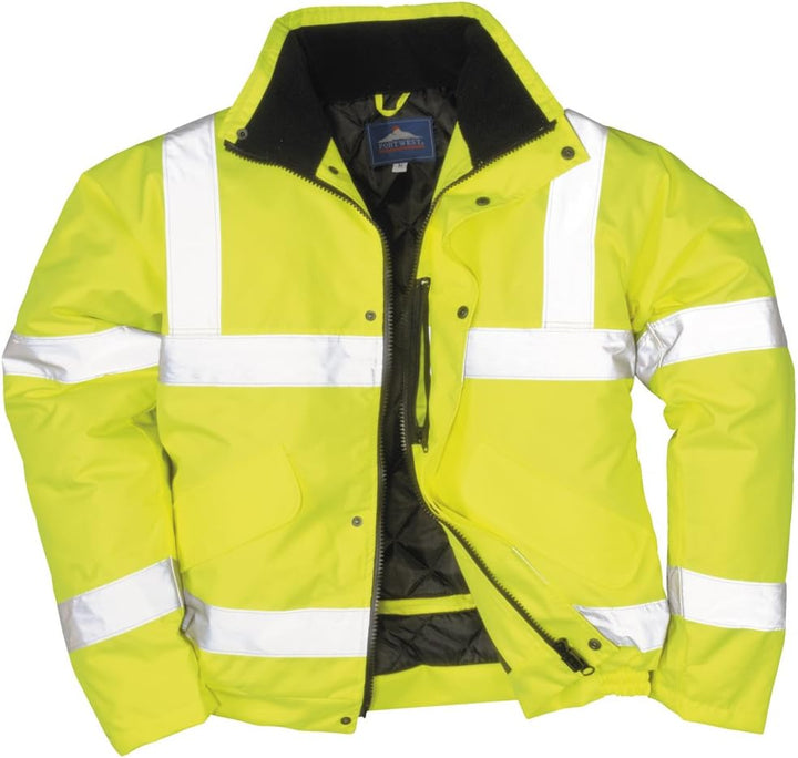 Portwest Bomberjacke mit Reflexstreifen Leuchtend, S