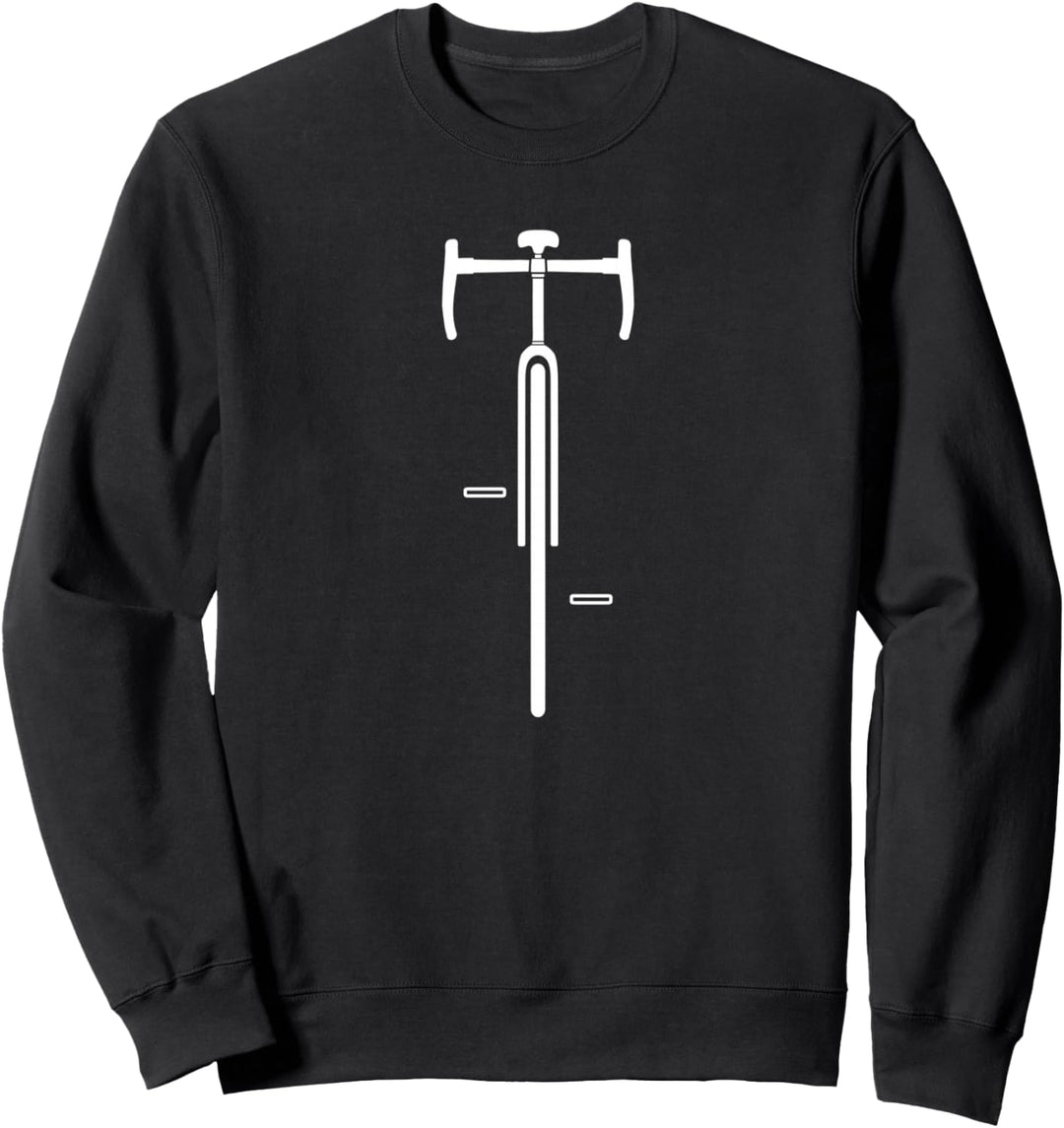 Minimalistisches Design Silhouette Bike front Rennrad Sweatshirt