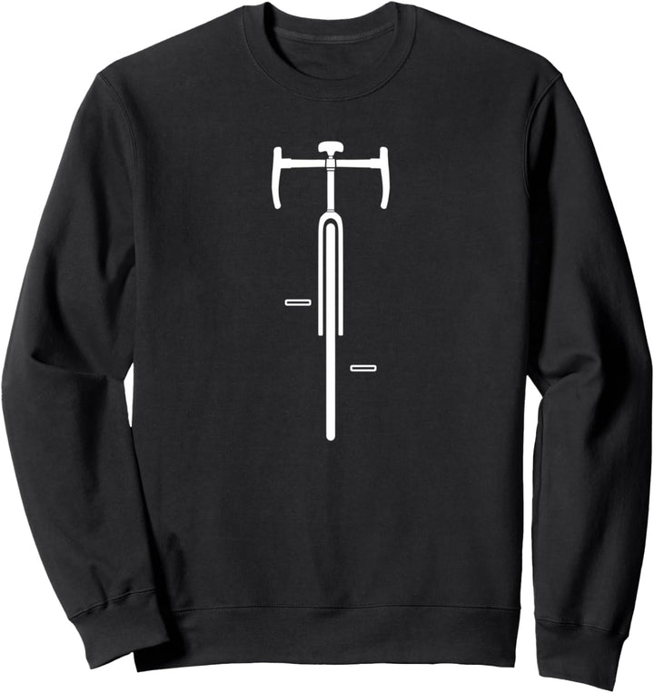 Minimalistisches Design Silhouette Bike front Rennrad Sweatshirt