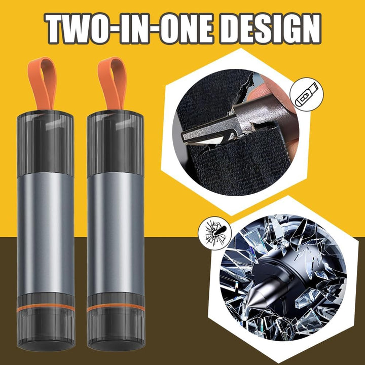 Auto Sicherheitshammer, Automotive Gurtschneider Notfallhammer, 4 Stück Glasbrecher, 2 In 1 Gurtschn