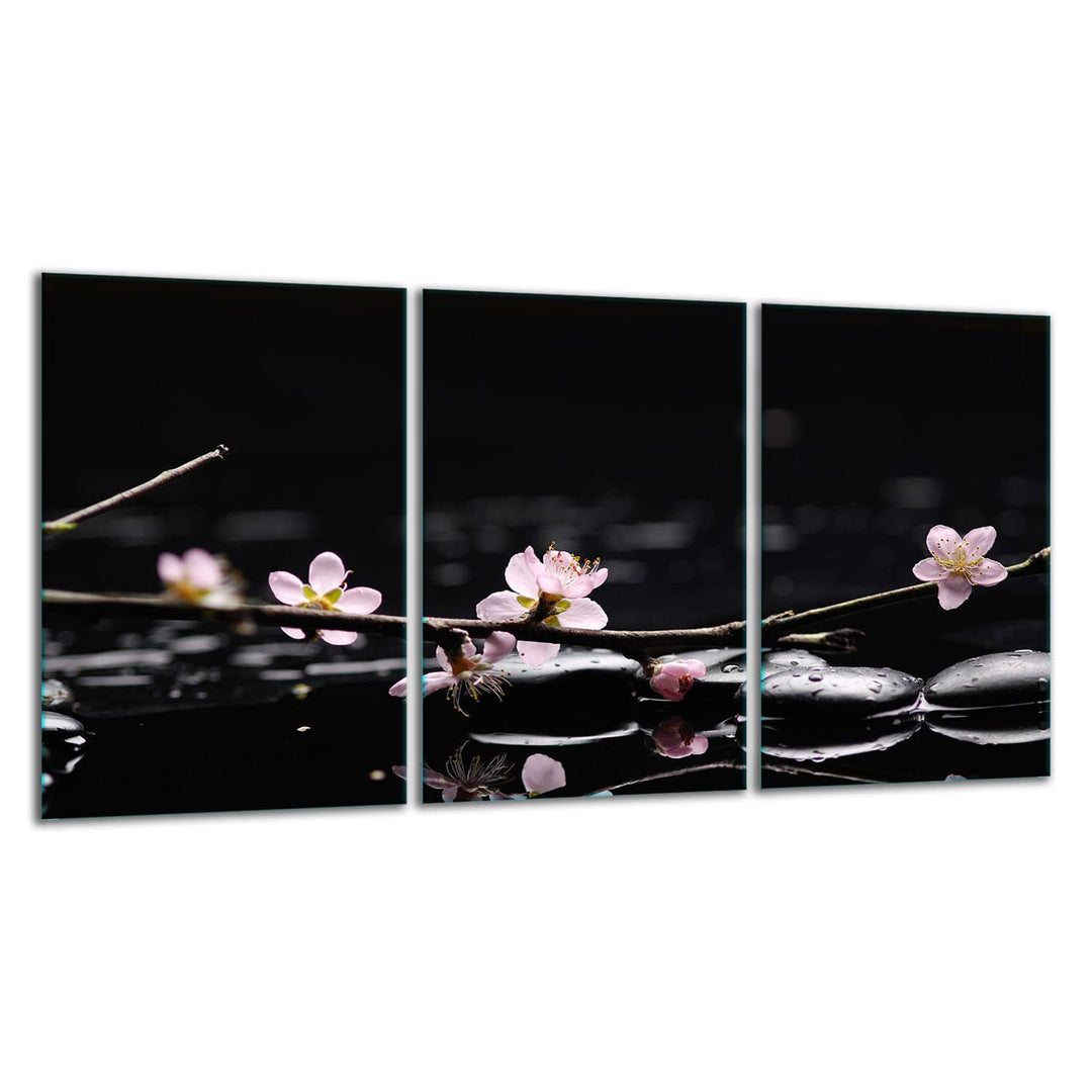 TMK ArtDeko Herdabdeckplatte 3 Teilig 3x30x52 cm - Spritzschutz Herdabdeckung – Herdschutz aus Siche