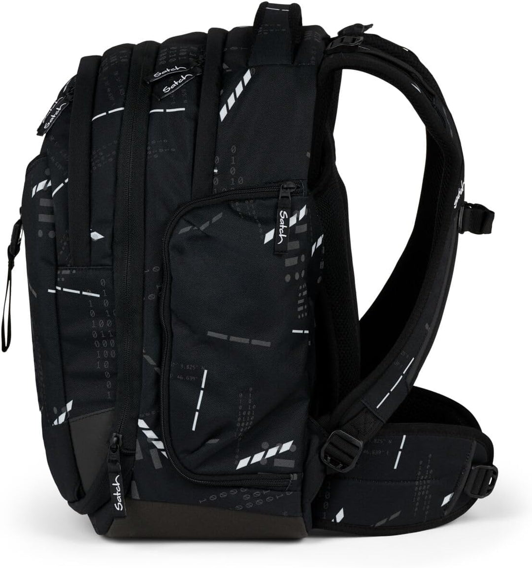 Satch Match Schulrucksack Set 3tlg. inkl. Schlamperbox und Sportbeutel Ninja Matrix, Ninja Matrix