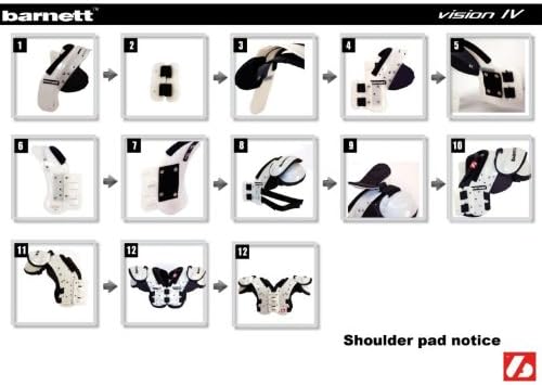 BARNETT Shoulderpad Vision IV American Football Shoulder pad Schulterschutz, sehr leicht, S
