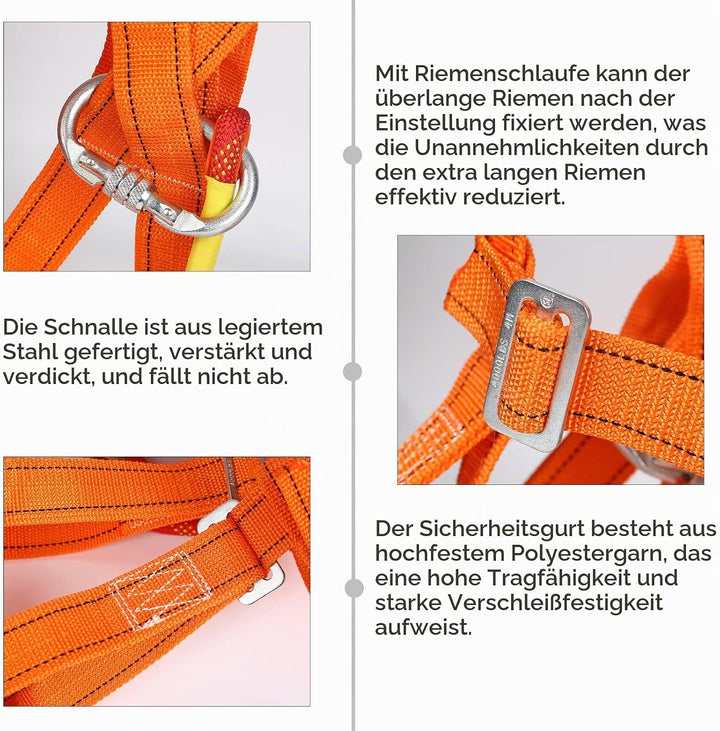 Absturzsicherung Sicherheitsgurt, Auffanggurt Absturzsicherung Set, Mehrzweck Absturzsicherungsgurt