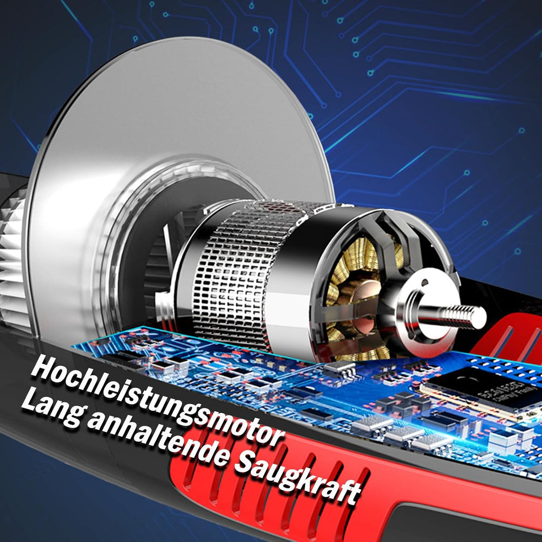 Handstaubsauger Akku 20000Pa,Kabelloser Autostaubsauger Starke Saugkraft &amp; HEPA-Filter &amp; 3 Düsen Min