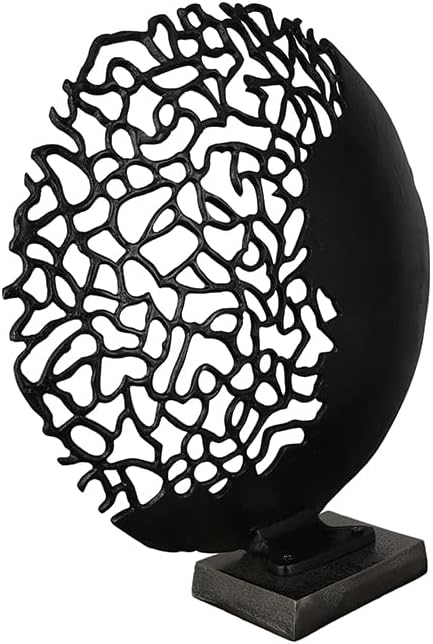 Casablanca modernes Design GILDE Skulptur Osaka schwarz H: 44 cm B: 41 cm T: 10cm 43491 Höhe 44 cm S