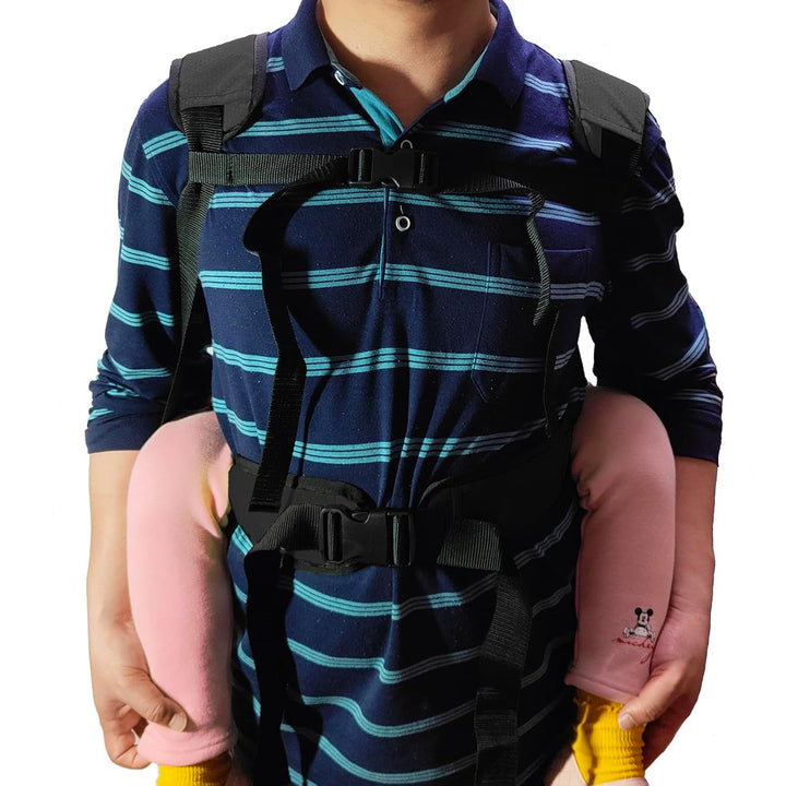 Schwarze Kindertrage Sling Kinderrückentrage Wanderrucksack Gürtel Kinderliftschlinge für den Transf