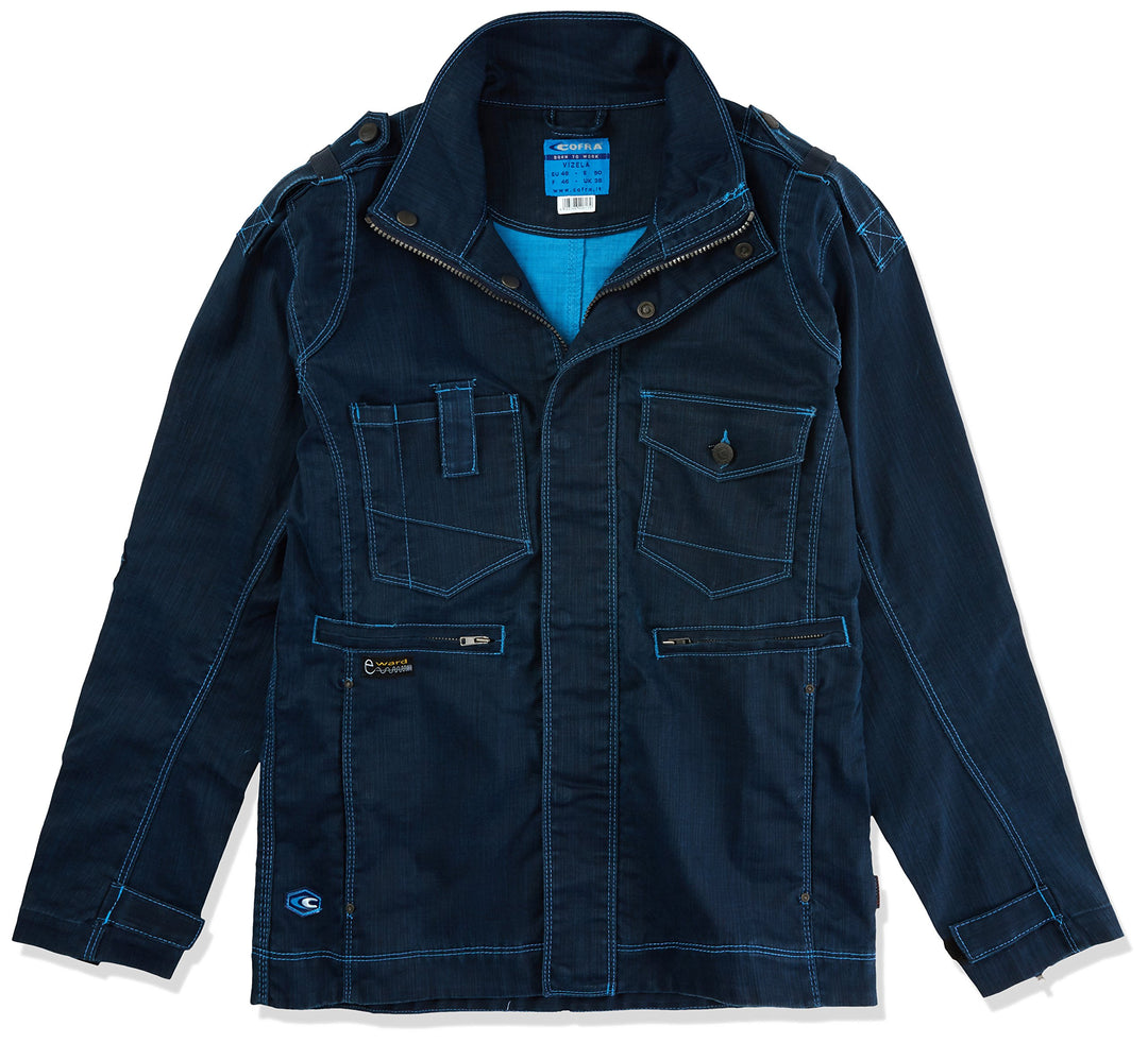 Cofra V470-0-02.Z62 Arbeitsjacke "Vizela", marineblau / hellblau, Grösse 62 62 Navy / Blue, 62 Navy