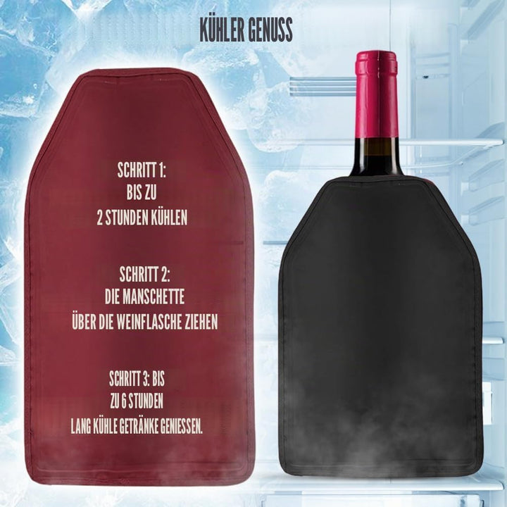 2er Set WeinküHler Manschette Wasserabweisende Nylon - Weinkühlerhülle FüR Wein Wiederverwendbarer F