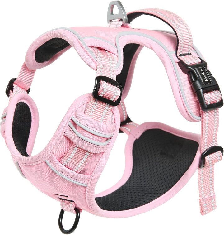 HEELE Hundegeschirr, Zugentlastung, reflektierend, mit gepolstertem Griff, Kontrolle, 2 Metallringe,