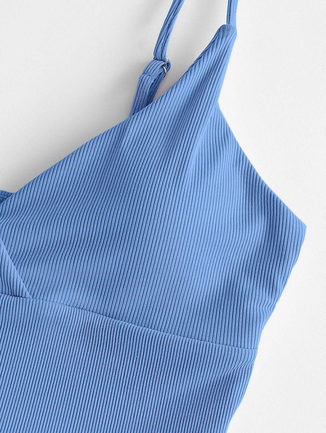 ZAFUL Gerippt Fest Chorhemd Hohes Bein Schnitt Hohe Taille Tankini Set Gepolstert Zwei Stücke Badean