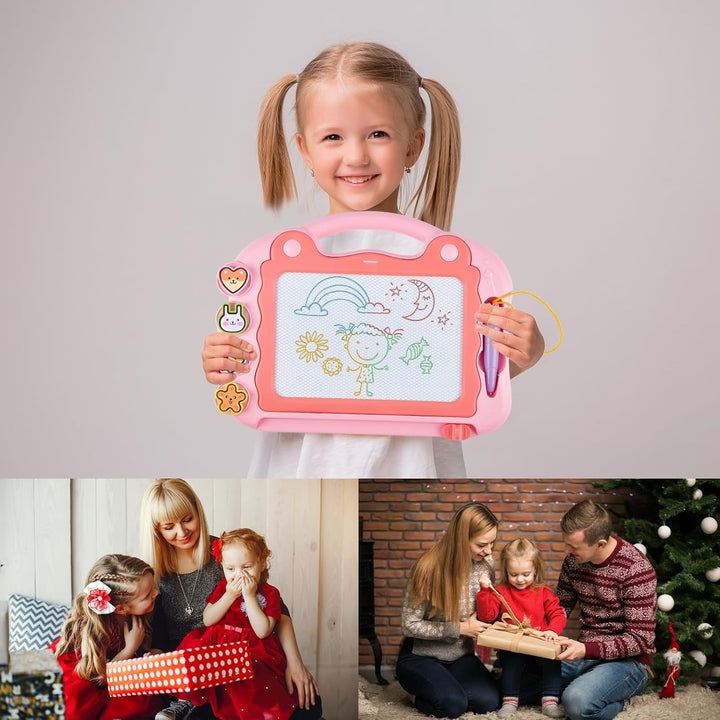 Magnetische Maltafel Zaubertafel,Magnetische Zaubertafeln Kinder mit 4 Form Stempel,Spielzeug zum Sc