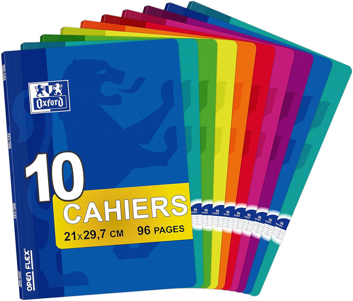 Oxford Cahier OpenFlex 96 pages - 21 x 29,7 cm, 10 Stück, 21 x 29,7 cm
