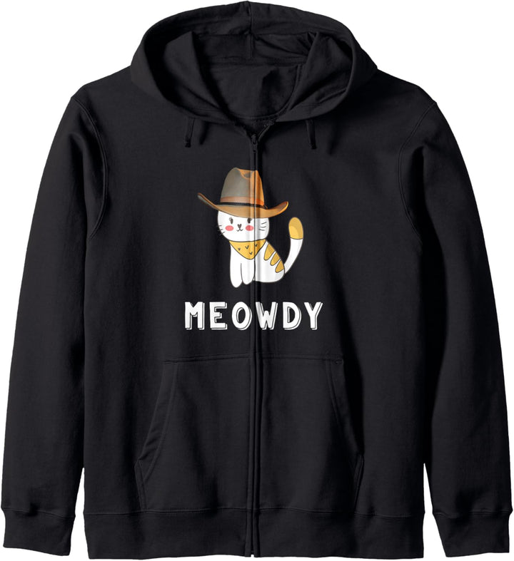 Vintage Meowdy Funny Texas Cowboy Retro Cat Lover Gift Kapuzenjacke