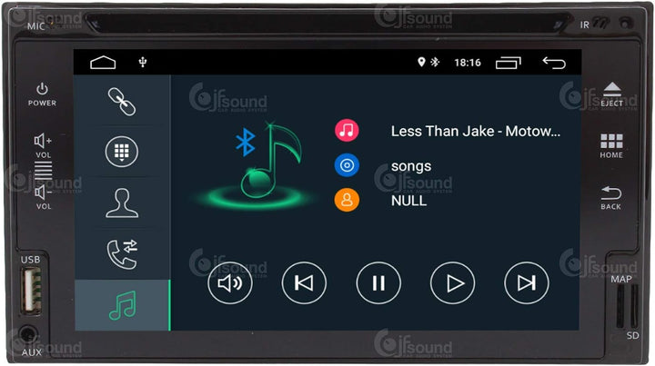 Universal Autoradio 2DIN DVD Android GPS Bluetooth WiFi Dab USB Full HD Touchscreen Display 6.2" Eas
