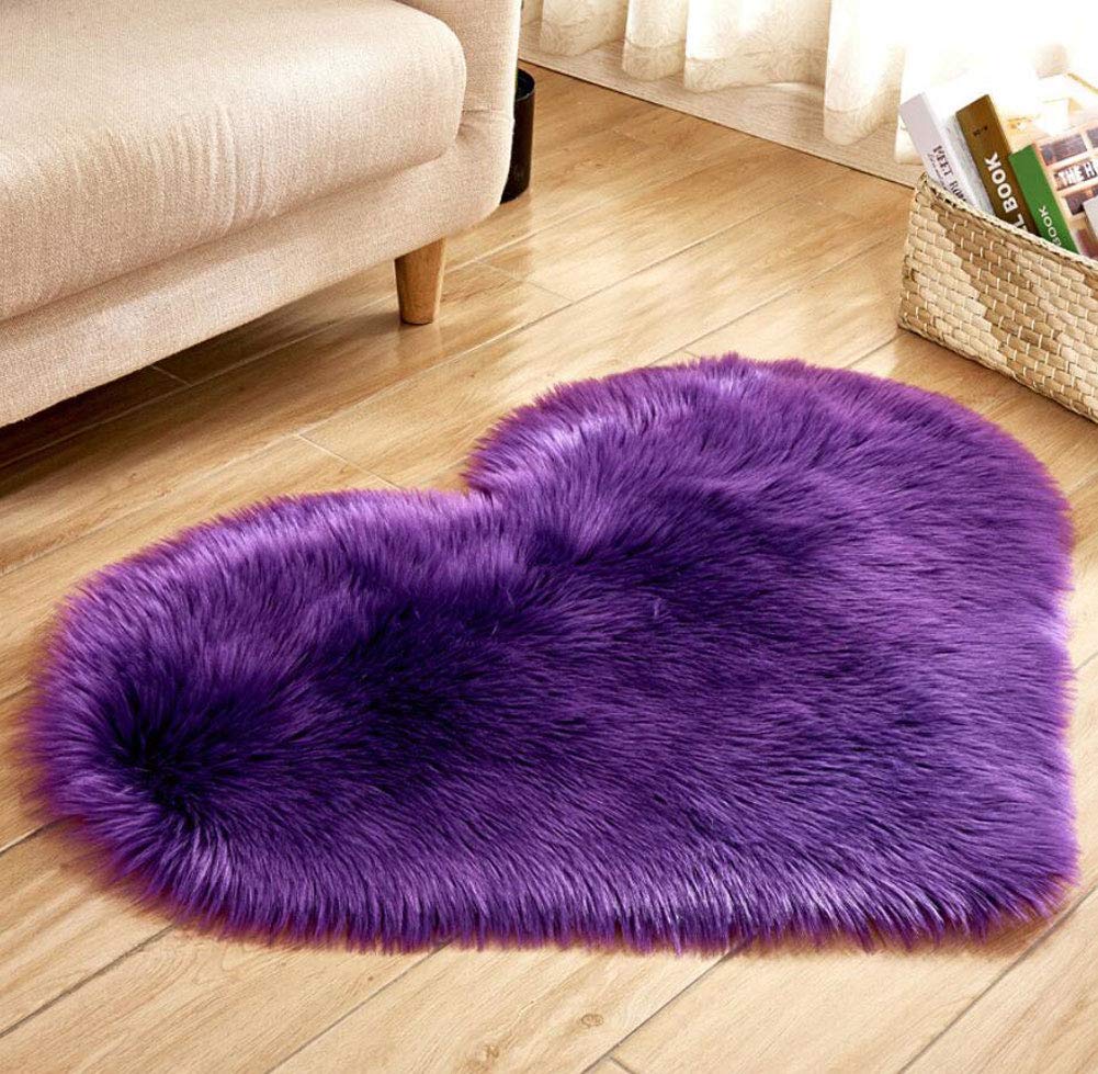 Faux Lammfell Teppich Kunstfell Matte Sofa-Deco 29 (Violett, 70 * 90) 70*90CM Violett, 70*90CM Viole