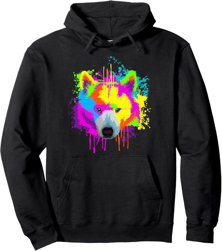 Splash Art Samojede Hundehalter Geschenkidee Hunde Pullover Hoodie