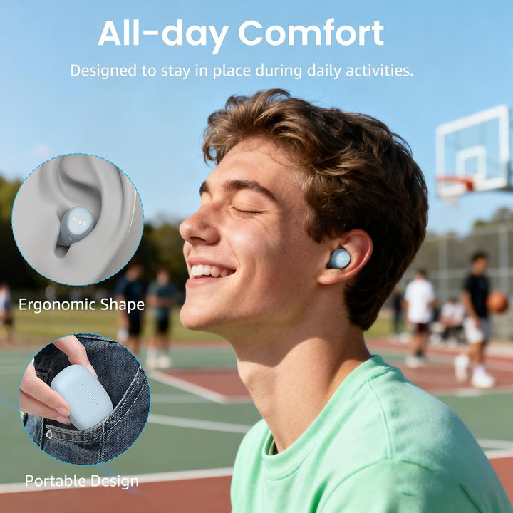 TOZO A1 In-Ear Kopfhörer Kabellos Bluetooth 5.3 mit 2 Mikrofonen für KI-Anrufe, App-Steuerung, 32 St