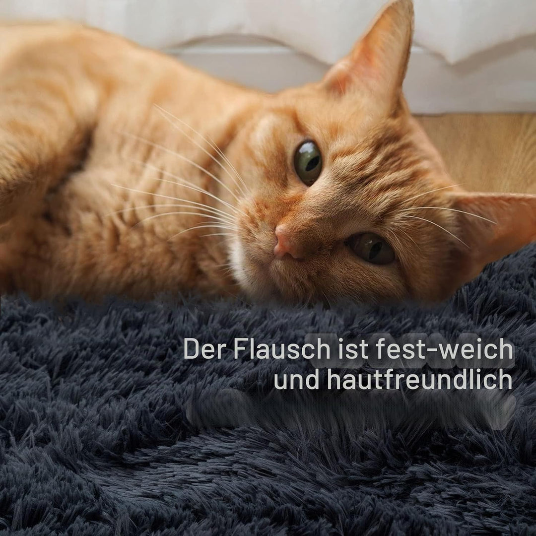 CHOSHOME Teppich Schlafzimmer Moderner Flauschiger Teppiche Anti-Rutsch Unterseite, Waschbarer Teppi