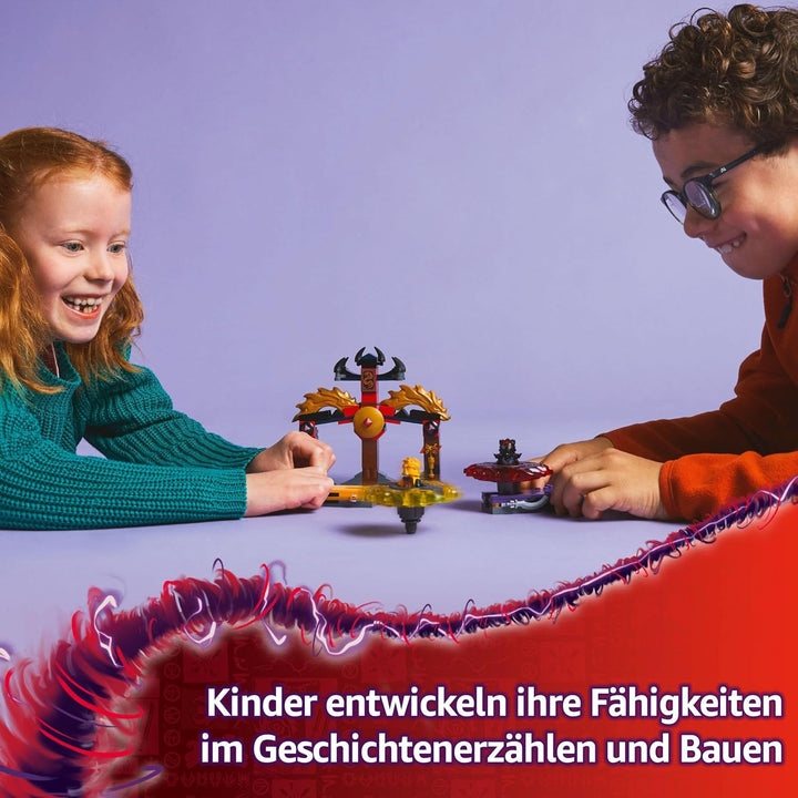 LEGO NINJAGO Drachen-Spinjitzu Battle Pack mit 2 Minifiguren - Ninja Spielzeug mit Spinner für Junge