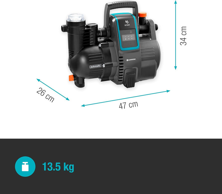 Gardena smart Pressure Pump: Hauswasserautomat via App / Tablet steuerbar, Fördermenge 5000 l/h, war