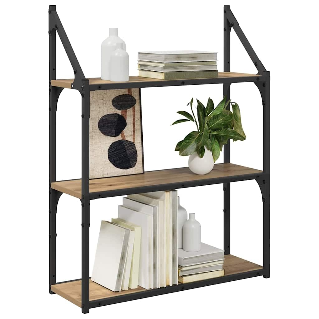 vidaXL Wandregal Wandhalterung Artisan-Eiche 60 x 21 x 78,5 cm, Artisan-eiche 60 x 21 x 78,5 cm