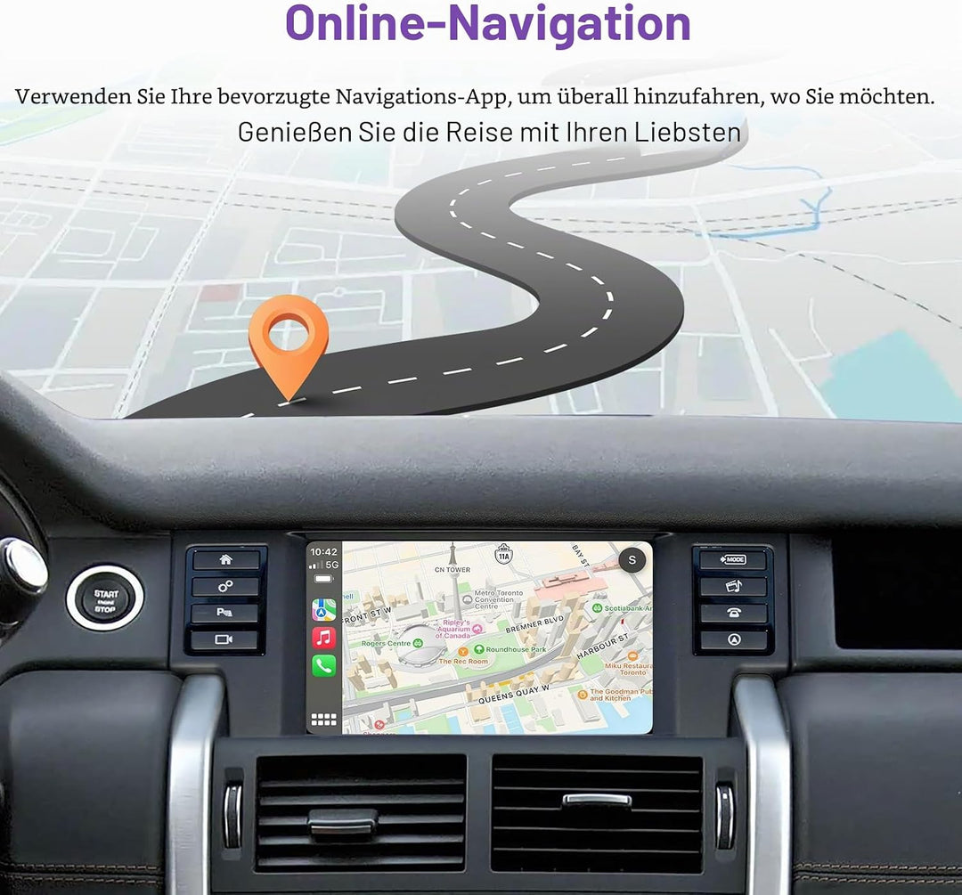 EZoneTronics Wireless CarPlay & Android Auto Retrofit Kit Decoder Box für Land Rover Jaguar Range Ro