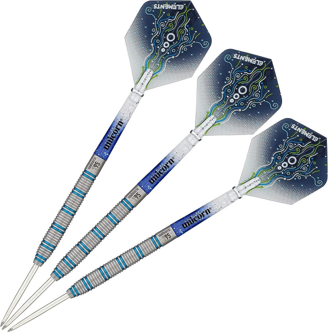Unicorn T95 Core XL Blue Type 1 95% Tungsten Steel Tip Darts Dartpfeile mit Stahlspitze 20 g blau, 2