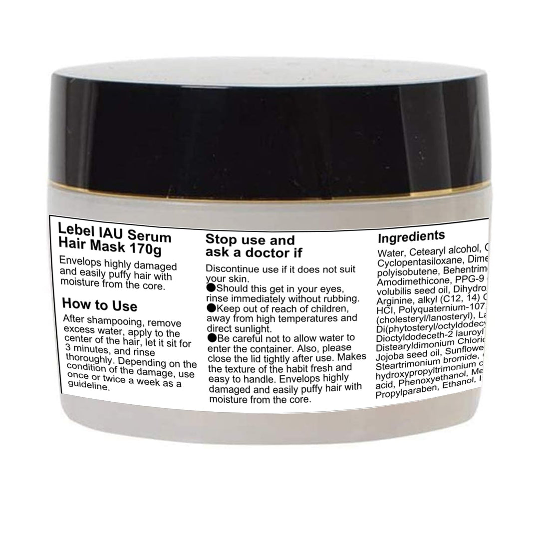 Lebel IAU Serum Cream 200ml & Lebel IAU Serum Hair Mask 170g Set (Green Tea Set)