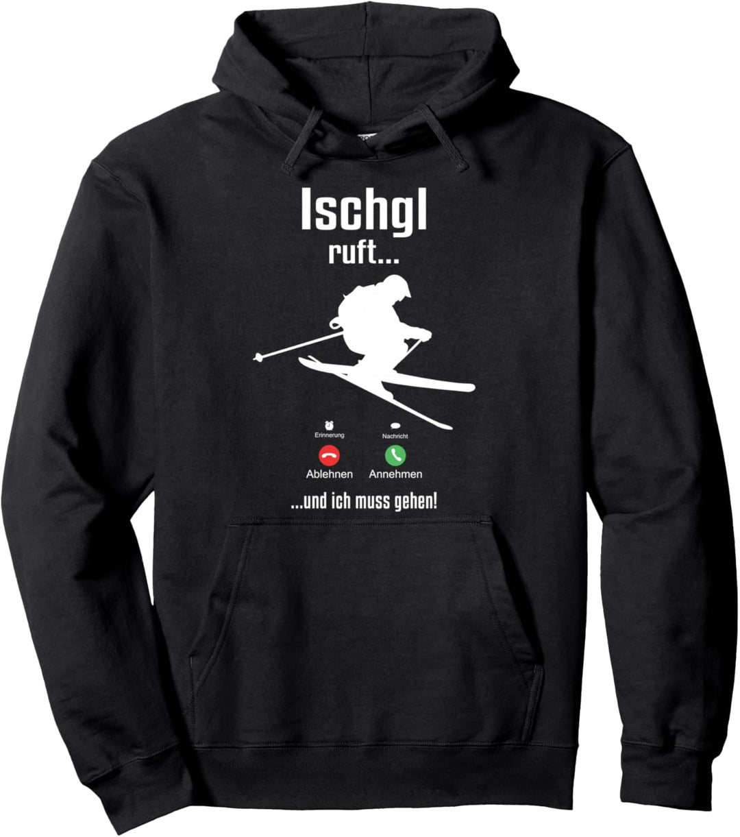 Skifahrer Wintersport Schnee Berge Apres Ski Ischgl Ruft Pullover Hoodie