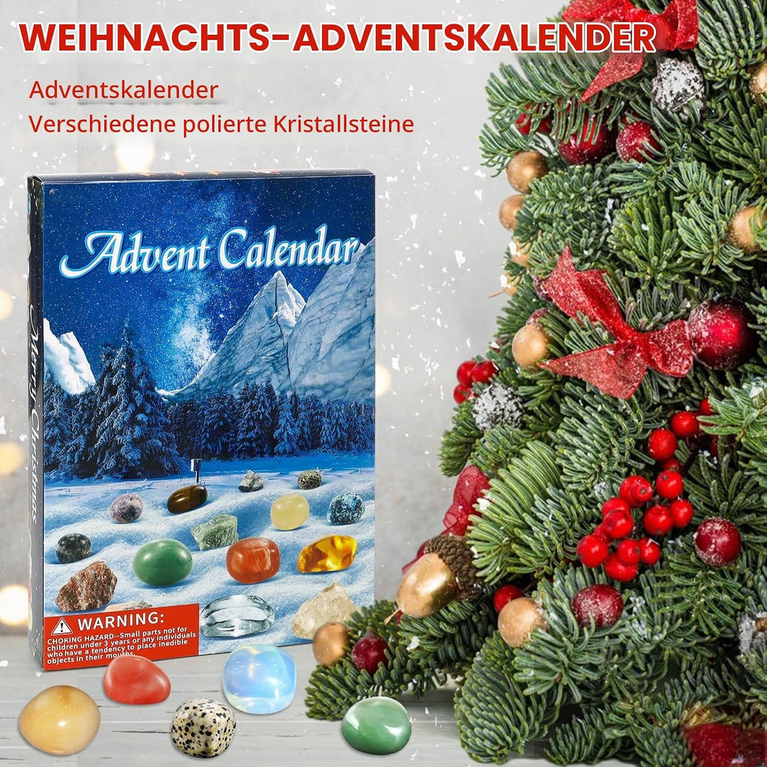 Aitsite Adventskalender 2025 Kinder, 24 Tage Adventskalender Cystals, AdventskalenderEdelsteine Erwa