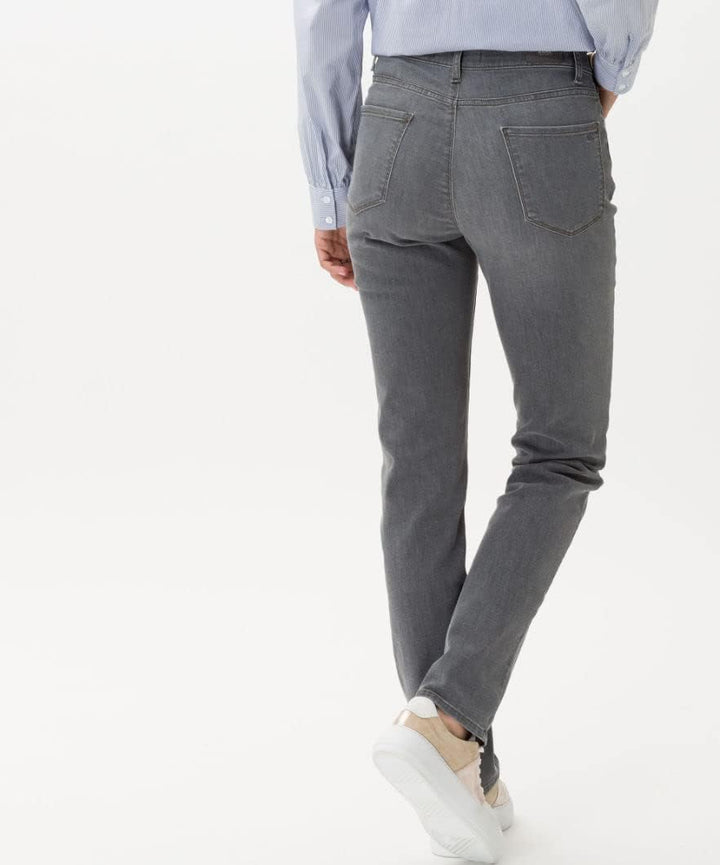 BRAX Damen Style Mary Blue Planet: Nachhaltige Five-Pocket Jeans 26W / 30L Grau (Used Grey 07), 26W