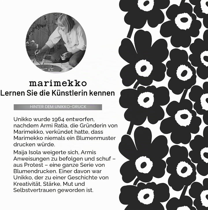 Marimekko - Pieni Unikko Kissenhülle mit Reissverschluss Pink 20" x 20", Pink 20" x 20"