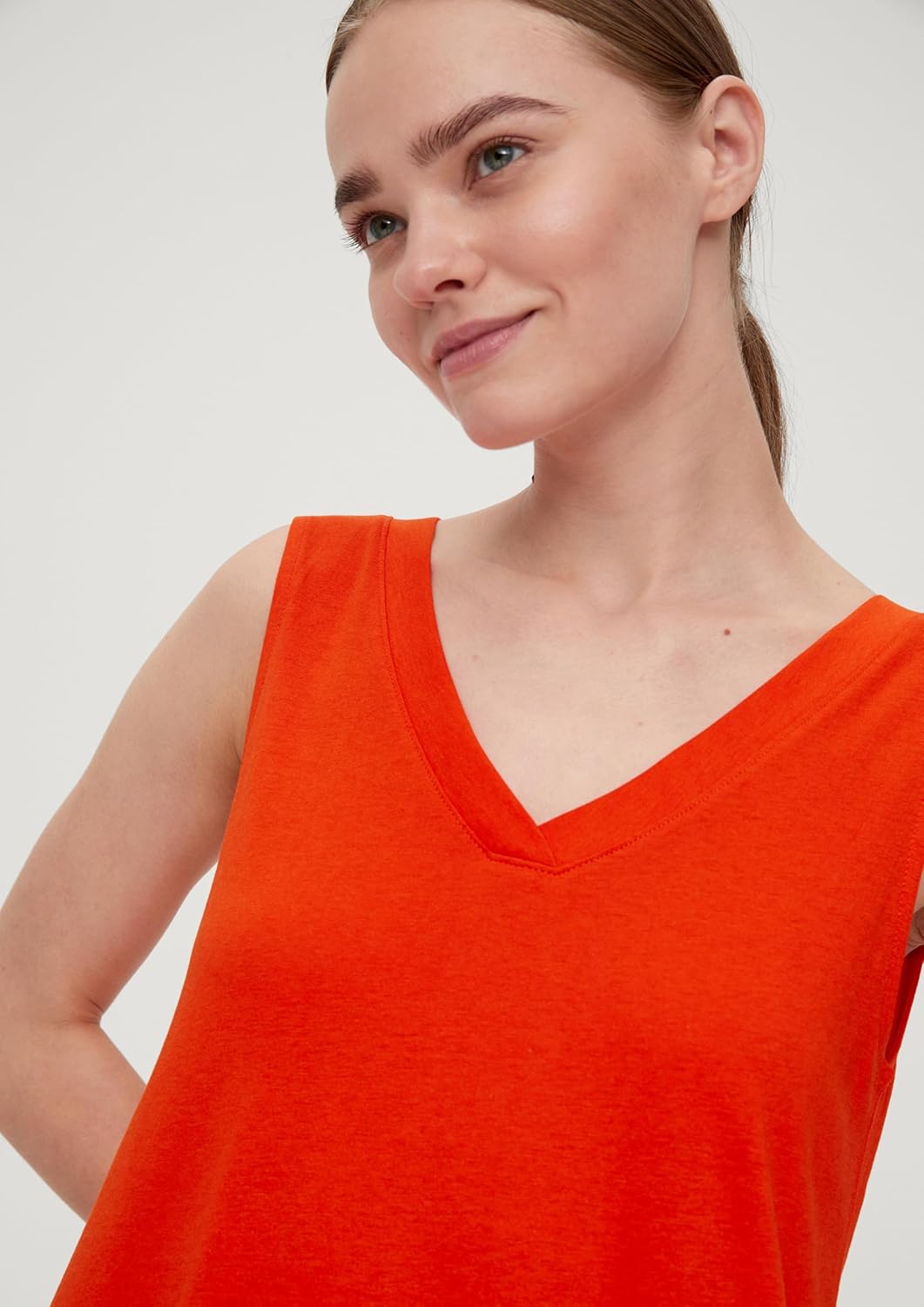 s.Oliver Damen 10.2.11.20.200.2132308 Kleid kurz 36 Orange 2550, 36 Orange 2550