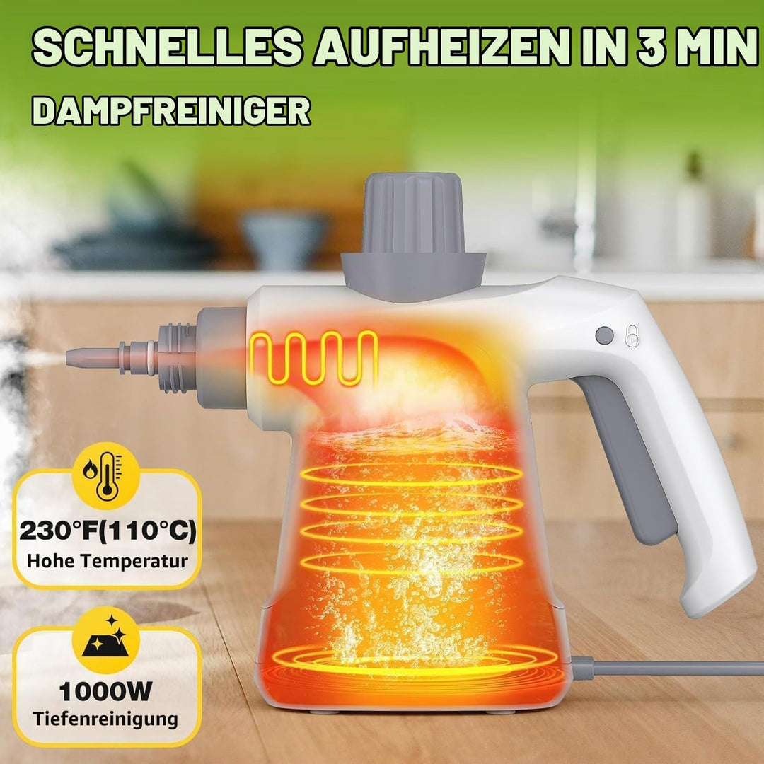 Dampfreiniger Handgerät, 400ml Handdampfreiniger Steam Cleaner Dampfreiniger FüR Alles Auto Fenster