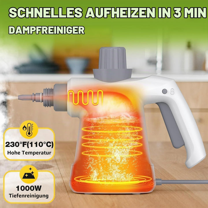 Dampfreiniger Handgerät, 400ml Handdampfreiniger Steam Cleaner Dampfreiniger FüR Alles Auto Fenster