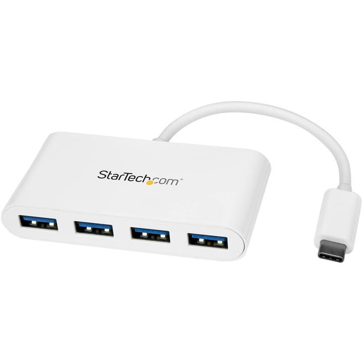 StarTech.com USB-C Hub - 4 Port USB 3.0 - USB C auf 4x USB-A - Bus Powered - weiss - Kompakter USB C