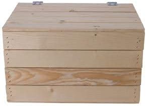3er Set neue Holztruhe natur *klein* - helle unbehandelte Truhe - Obstkiste Holzkiste Wäschetruhe Sc