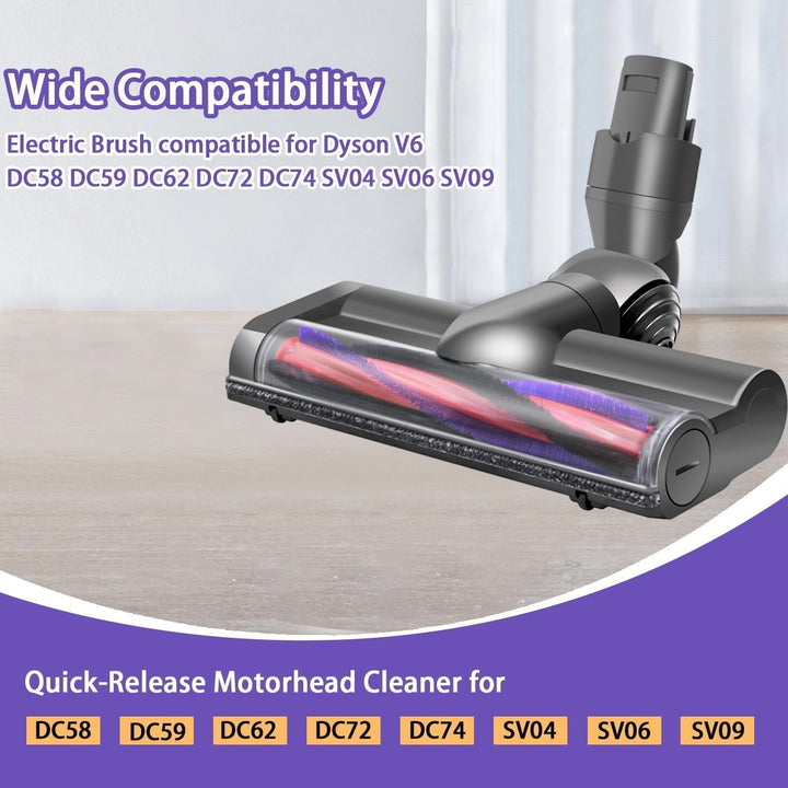 Elektrische Bürste kompatibel für Dyson V6 DC58 DC59 DC62 DC72 DC74 SV04 SV06 SV09, Direktantrieb Re