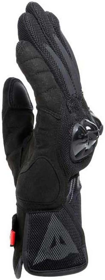 Dainese Mig 3 Air Tex Gloves, Motorradhandschuhe Sommer mit Protektoren, Herren, Schwarz/Schwarz, XS